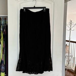 Witch, Stevie nicks style Black Lace Hem Skirt
